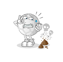 hand ball with stinky waste illustration. character vector