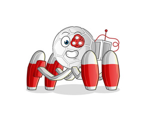 Fototapeta premium hand ball future robot vector. cartoon character