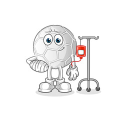 Fototapeta premium hand ball sick in IV illustration. character vector
