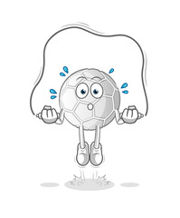 hand ball jump rope exercise. character vector