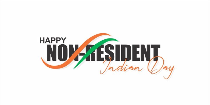 Conceptual Template Design for Happy Non-Resident Indian Day. Editable Illustration.
