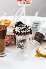 Delicious Sweet Bakery Patisserie Food Menu Gourmet Meal Dessert Chocolate Strawberry Lemon Flour Cake Pie Piece Chicken Fry Cheese Pizza Bread Still Product Carnival Mardi Gras Theme