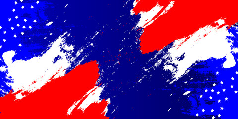 Red blue and white background