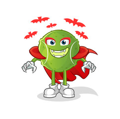 tennis ball Dracula illustration. character vector