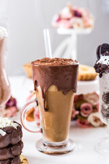 Delicious Sweet Bakery Patisserie Food Menu Gourmet Meal Dessert Chocolate Strawberry Lemon Flour Cake Pie Piece Chicken Fry Cheese Pizza Bread Still Product Carnival Mardi Gras Theme