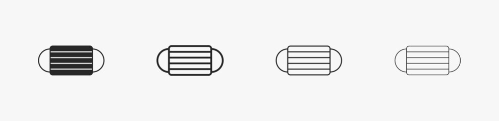 Covid 19 protection mask vector. Medical device for hospital and prevention vector
