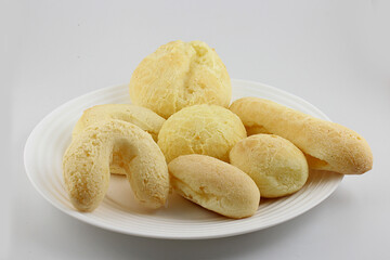 various traditional Brazilian cheese biscuit snack baked
