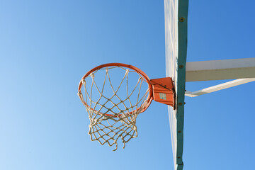 basketball hoop viewed from the side