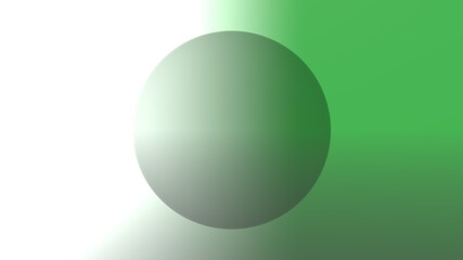 Green background core neon. The ball is green. Concept creative background. Eclipse core 3D renderer. Green design.