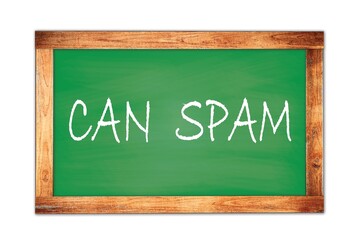 Obraz premium CAN SPAM text written on green school board.