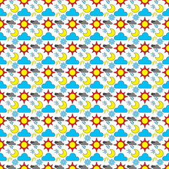 Seamless weather concept pattern background