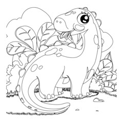 vector cute dinosaur kids activity coloring pages