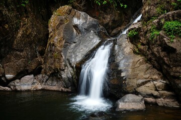 photo of waterfall in nature
