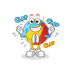 beach ball applause illustration. character vector