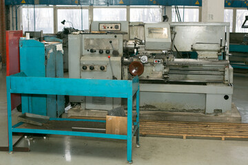 Old equipment in the mechanical repair shop.