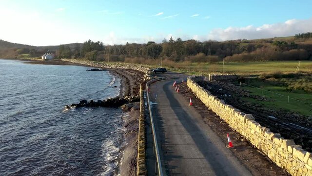 Coastal road next to the Atlantic in Mountcharles in County Donegal - Ireland.