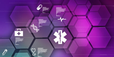 2D illustration medical structure background