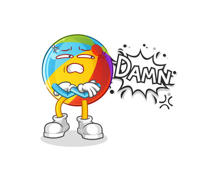 recommend clip art: beach ball very pissed off illustration. character vector