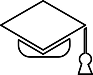  graduation cap icon illustration isolated vector sign symbol.eps