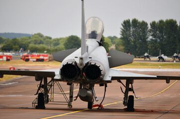 modern British military fighter jet, Eurofighter Typhoon all weather 5th generation intercepter