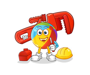 Fototapeta premium beach ball plumber cartoon. cartoon mascot vector
