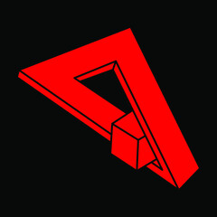 Illusion shapes. 3d geometry objects. Logo. Optical illusion figures. Sacred geometry. Optical art.