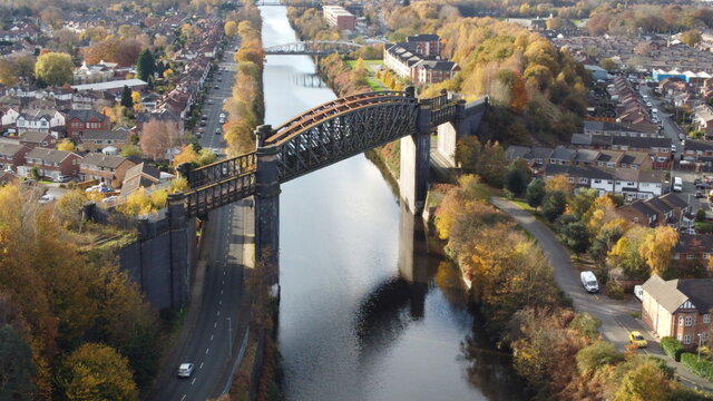 Latchford Viaduct. The North Western Railway Line Stockport To Warrington