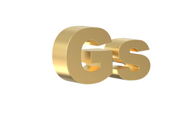 Currency symbol of Paraguay, Paraguayan Guaraní sign in Gold - 3d rendering, 3d Illustration