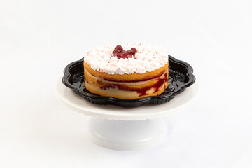 Delicious Sweet Bakery Patisserie Food Menu Gourmet Meal Dessert Chocolate Strawberry Lemon Flour Cake Pie Piece Chicken Fry Cheese Pizza Bread Still Blank Background