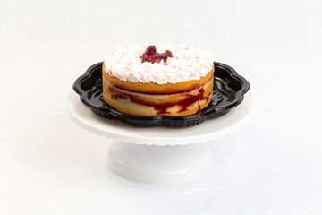 Delicious Sweet Bakery Patisserie Food Menu Gourmet Meal Dessert Chocolate Strawberry Lemon Flour Cake Pie Piece Chicken Fry Cheese Pizza Bread Still Blank Background