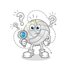 volleyball searching illustration. character vector