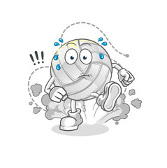 volleyball running illustration. character vector