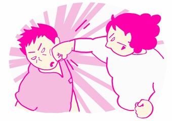 躁状態　興奮して看護師を殴ってしまう女性