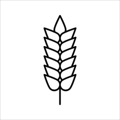 Farm wheat ears icon vector template. color editable on white background. eps 10