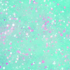 pink background with stars snowy day