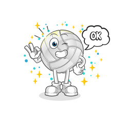 volleyball agree mascot. cartoon vector