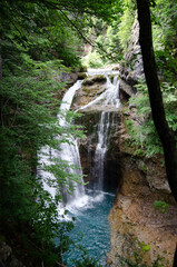 Waterfall in te mountain in Ordesa and Monte Perdido