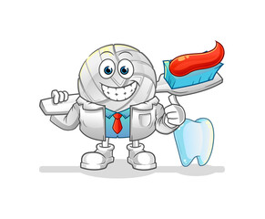 Fototapeta premium volleyball dentist illustration. character vector