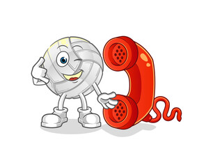 volleyball call mascot. cartoon vector
