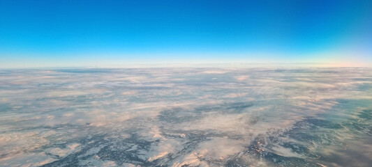 Image of Greenland in winter at noon with extremely low sun