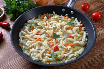 trippa con verdure in padella