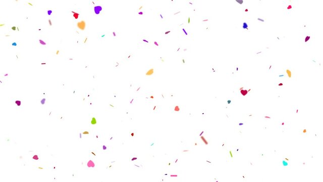 Confetti Particles with Alpha Matte Channel.