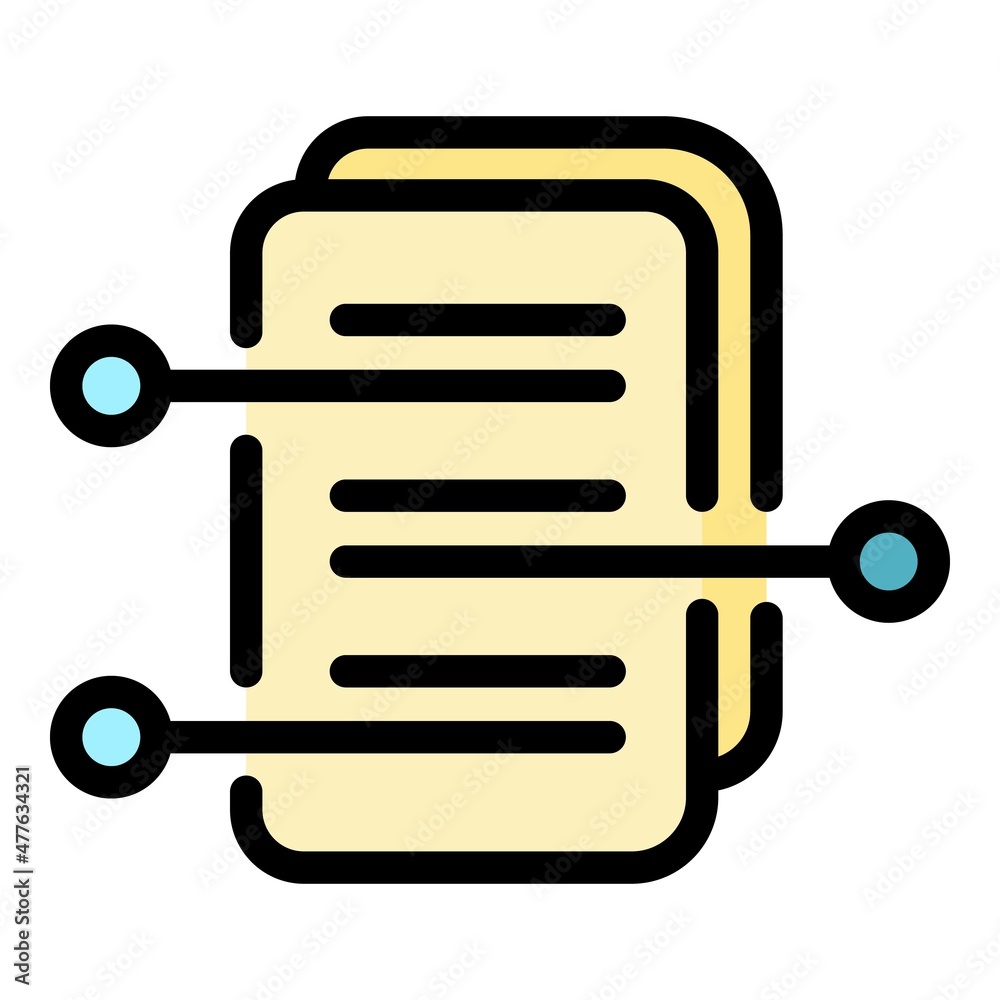 Poster assignment project icon. outline assignment project vector icon color flat isolated