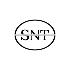 SNT letter logo design with white background in illustrator, vector logo modern alphabet font overlap style. calligraphy designs for logo, Poster, Invitation, etc.