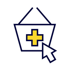 Obraz premium Premium vector icon with hand cursor.