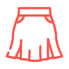 skirt girl clothes color icon vector. skirt girl clothes sign. isolated symbol illustration