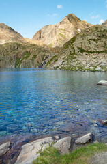 Blue lake in the pyrenees