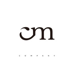 Initial CM Logo Design Vector