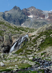 Waterfall in the mountains of Ordesa and Monte Perdido, Aragon