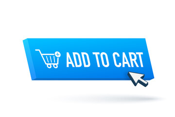 Add to cart button for web design. Online market. Online payment. Modern vector illustration. Banner vector.